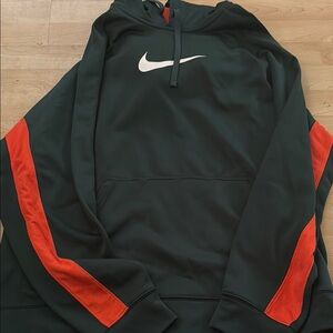 Nike Green and Red Hoodie